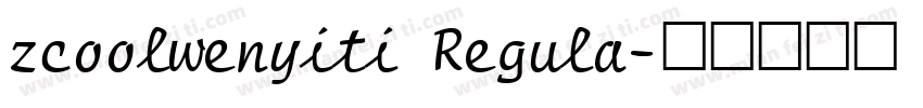zcoolwenyiti Regula字体转换